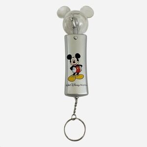 Vintage Disney Parks Mickey Mouse Light Up Spinning Head Key Fob WDW VG